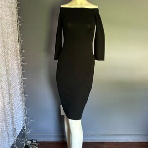 Elegant Black Off-Shoulder Dress